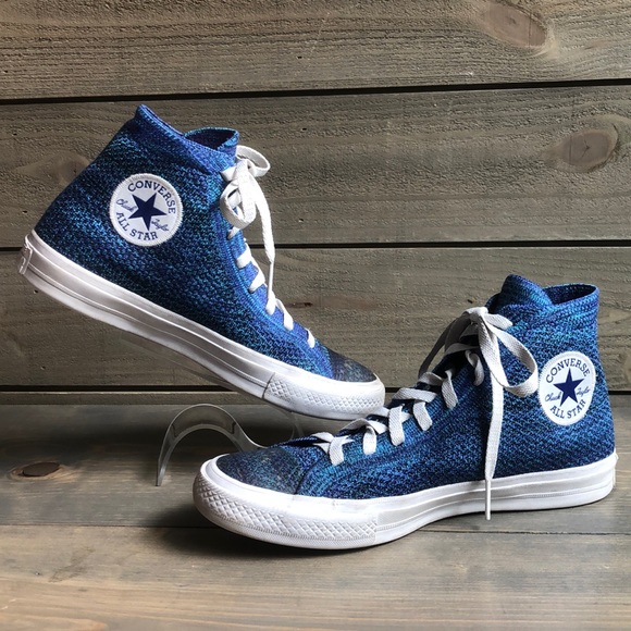 converse flyknit blue